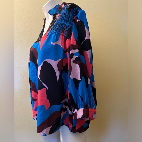 CROSBY by Mollie Burch Multi-Color Block GABBY BLOUSE - Picture 2 of 7